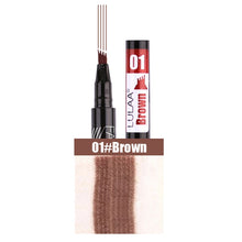 Load image into Gallery viewer, LULAA Waterproof Natural Eyebrow Pen Four-claw Eye Brow Tint Makeup Four Colors Eyebrow Pencil Brown Black Grey Brush Cosmetics