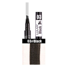 Load image into Gallery viewer, LULAA Waterproof Natural Eyebrow Pen Four-claw Eye Brow Tint Makeup Four Colors Eyebrow Pencil Brown Black Grey Brush Cosmetics