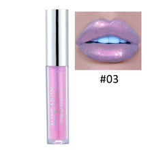 Load image into Gallery viewer, HANDAIYAN Shimmer Lip Gloss Waterproof Liquid Lipstick Moisturizer Laser Polarized Cosmetic Pearl Glitter Lipgloss Lip Plumper