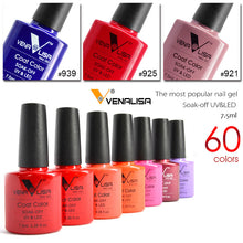 Load image into Gallery viewer, New Free Shipping Nail Art Design Manicure Venalisa 60Color 7.5Ml Soak Off Enamel Gel Polish UV Gel Nail Polish Lacquer Varnish