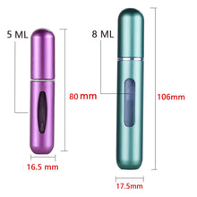 Load image into Gallery viewer, OSHIONER 5ml 8ml Refillable Mini Perfume Spray Bottle Aluminum Spray Atomizer Portable Travel Cosmetic Container Perfume Bottle
