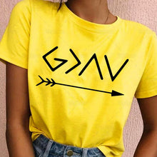 Load image into Gallery viewer, God Is Greater Than The High and The Lows Shirt God Is Greater Tshirt Christian Tee Faith Summer Short Sleeve harajuku Style