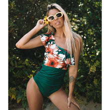 Load image into Gallery viewer, Sexy One Piece Swimsuit Women 2019 Summer Beachwear Lace One Shoulder Swimwear Bathing Suits Bodysuit Monokini Swimsuit