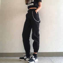 Load image into Gallery viewer, High waist pants camouflage loose joggers women army harem camo pants streetwear punk black cargo pants women capris trousers
