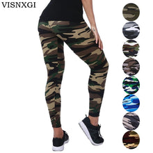 Load image into Gallery viewer, VISNXGI New Fashion 2019 Camouflage Printing Elasticity Leggings Camouflage Fitness Pant Legins Casual Milk Legging For Women