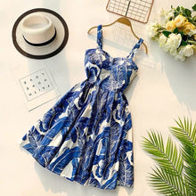 Load image into Gallery viewer, Marwin 2019 New Off shoulder ruffle Dot summer Dress women white strap chiffon beach Boho party sexy dresses vestido furits