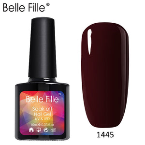 Belle Fille Base and Top Coat Gel Nail Polish UV 10ml Transparent Soak Off Primer Gel Polish Gel Lacquer Nail Art Manicure