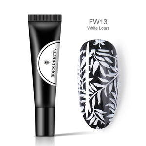 BORN PRETTY Nail Stamping Gel Polish 8ml Black White Stamp Print Oil UV Gel Lacquer Soak Off Varnish for Nail Art Stamping Plate