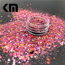 Load image into Gallery viewer, KM GLITTER Top Popular Best Sales Chunky Mixed Fairy Face Body Craft Rose Sequins Manicure Rose Gold Glitter for Nail Decoration
