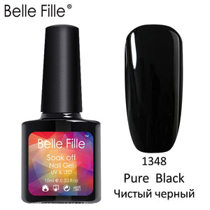 Belle Fille Base and Top Coat Gel Nail Polish UV 10ml Transparent Soak Off Primer Gel Polish Gel Lacquer Nail Art Manicure