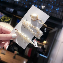 Load image into Gallery viewer, Ins Fashion 1Set Women Girls Elegant Pearls Hair Clips Sweet Headwear Hair Ornament Hairpins Barrettes Headband Hair Accessories
