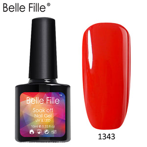 Belle Fille Base and Top Coat Gel Nail Polish UV 10ml Transparent Soak Off Primer Gel Polish Gel Lacquer Nail Art Manicure