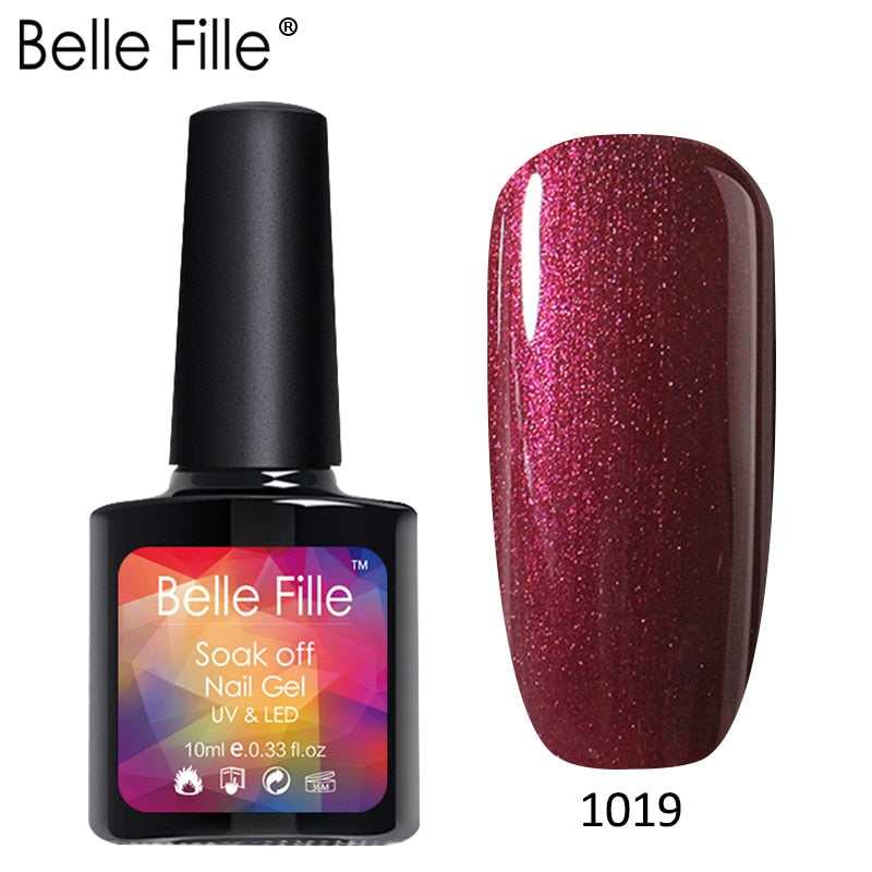 Belle Fille Base and Top Coat Gel Nail Polish UV 10ml Transparent Soak Off Primer Gel Polish Gel Lacquer Nail Art Manicure