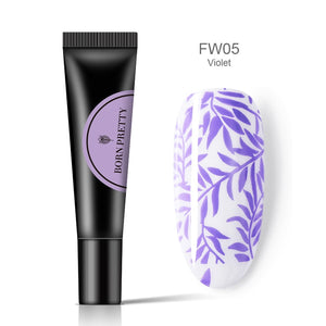 BORN PRETTY Nail Stamping Gel Polish 8ml Black White Stamp Print Oil UV Gel Lacquer Soak Off Varnish for Nail Art Stamping Plate