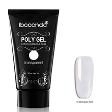 Load image into Gallery viewer, 30g Polygel Nail Acrylic Poly Gel Pink White Clear Crystal UV LED Builder Gel Tips Enhancement Slip Solution Quick Extension Gel
