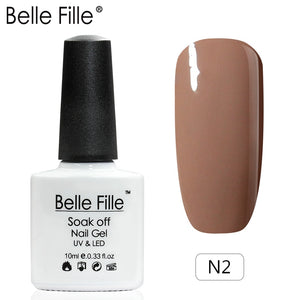 Belle Fille Base and Top Coat Gel Nail Polish UV 10ml Transparent Soak Off Primer Gel Polish Gel Lacquer Nail Art Manicure