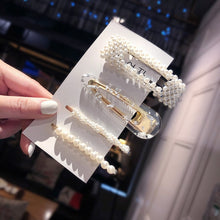 Load image into Gallery viewer, Ins Fashion 1Set Women Girls Elegant Pearls Hair Clips Sweet Headwear Hair Ornament Hairpins Barrettes Headband Hair Accessories