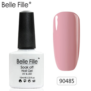 Belle Fille Base and Top Coat Gel Nail Polish UV 10ml Transparent Soak Off Primer Gel Polish Gel Lacquer Nail Art Manicure
