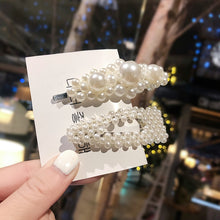 Load image into Gallery viewer, Ins Fashion 1Set Women Girls Elegant Pearls Hair Clips Sweet Headwear Hair Ornament Hairpins Barrettes Headband Hair Accessories