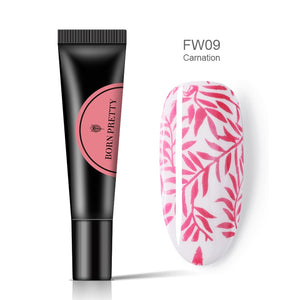BORN PRETTY Nail Stamping Gel Polish 8ml Black White Stamp Print Oil UV Gel Lacquer Soak Off Varnish for Nail Art Stamping Plate