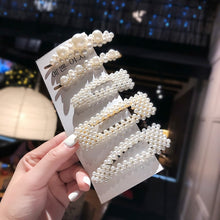 Load image into Gallery viewer, Ins Fashion 1Set Women Girls Elegant Pearls Hair Clips Sweet Headwear Hair Ornament Hairpins Barrettes Headband Hair Accessories