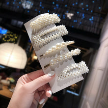 Load image into Gallery viewer, Ins Fashion 1Set Women Girls Elegant Pearls Hair Clips Sweet Headwear Hair Ornament Hairpins Barrettes Headband Hair Accessories