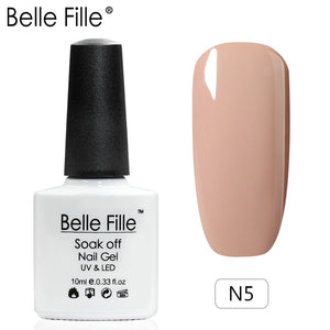 Belle Fille Base and Top Coat Gel Nail Polish UV 10ml Transparent Soak Off Primer Gel Polish Gel Lacquer Nail Art Manicure