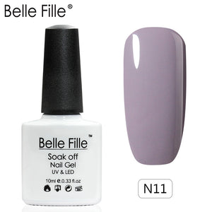 Belle Fille Base and Top Coat Gel Nail Polish UV 10ml Transparent Soak Off Primer Gel Polish Gel Lacquer Nail Art Manicure