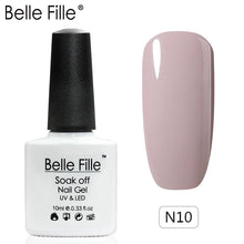 Load image into Gallery viewer, Belle Fille Base and Top Coat Gel Nail Polish UV 10ml Transparent Soak Off Primer Gel Polish Gel Lacquer Nail Art Manicure