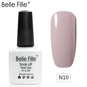 Belle Fille Base and Top Coat Gel Nail Polish UV 10ml Transparent Soak Off Primer Gel Polish Gel Lacquer Nail Art Manicure