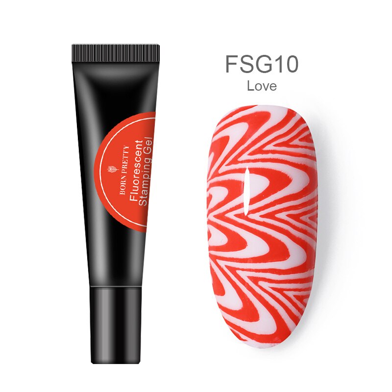 BORN PRETTY Nail Stamping Gel Polish 8ml Black White Stamp Print Oil UV Gel Lacquer Soak Off Varnish for Nail Art Stamping Plate