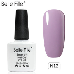 Belle Fille Base and Top Coat Gel Nail Polish UV 10ml Transparent Soak Off Primer Gel Polish Gel Lacquer Nail Art Manicure