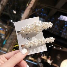 Load image into Gallery viewer, Ins Fashion 1Set Women Girls Elegant Pearls Hair Clips Sweet Headwear Hair Ornament Hairpins Barrettes Headband Hair Accessories