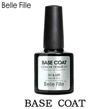 Load image into Gallery viewer, Belle Fille Base and Top Coat Gel Nail Polish UV 10ml Transparent Soak Off Primer Gel Polish Gel Lacquer Nail Art Manicure