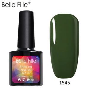 Belle Fille Base and Top Coat Gel Nail Polish UV 10ml Transparent Soak Off Primer Gel Polish Gel Lacquer Nail Art Manicure