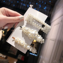 Load image into Gallery viewer, Ins Fashion 1Set Women Girls Elegant Pearls Hair Clips Sweet Headwear Hair Ornament Hairpins Barrettes Headband Hair Accessories