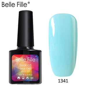Belle Fille Base and Top Coat Gel Nail Polish UV 10ml Transparent Soak Off Primer Gel Polish Gel Lacquer Nail Art Manicure