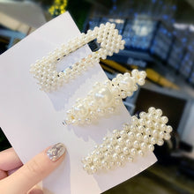 Load image into Gallery viewer, Ins Fashion 1Set Women Girls Elegant Pearls Hair Clips Sweet Headwear Hair Ornament Hairpins Barrettes Headband Hair Accessories