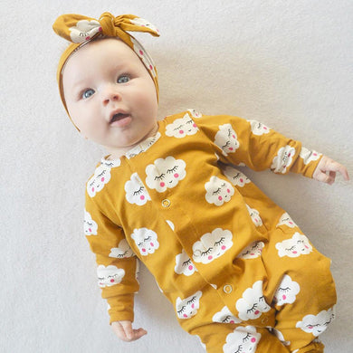 Unisex Baby Cotton Printed Jumpsuit
