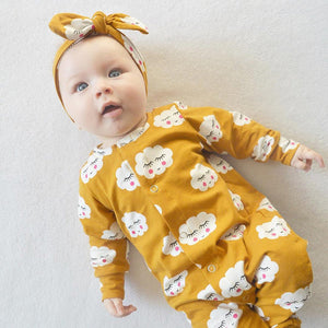 Unisex Baby Cotton Printed Jumpsuit
