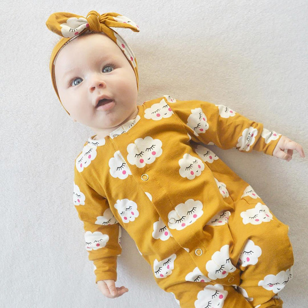 Unisex Baby Cotton Printed Jumpsuit
