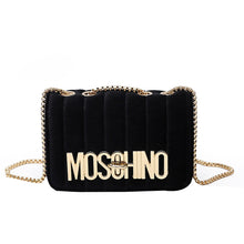 Load image into Gallery viewer, Letter Print Steel Gold soft surface Crossbody Bag