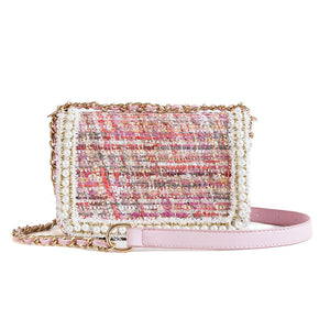 Women Woollen Cloth Beaded Tassel On Shoulder Bag