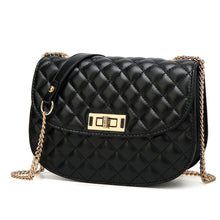 Load image into Gallery viewer, Sewing Thread Argyle Pattern Fashion Women Sling Bag with Chain