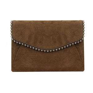 Metal Beads studded Flip Purse Women Crossbody Bag with chain