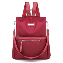 Load image into Gallery viewer, Fashion Pure Leather Solid Color Two Step Zipper Backpack