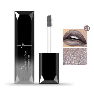 Pudaier Waterproof Liquid Lip Gloss Metallic Matte Lipstick For Lips Cosmetic Sexy Batom Mate Lip Tint Makeup Lasting Lipgloss