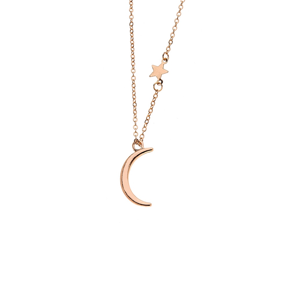 Moon Star Necklaces Statement Choker Chain Necklace
