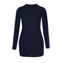 Load image into Gallery viewer, Women O-Neck sexy Dress above Knee mini Tunic Dress