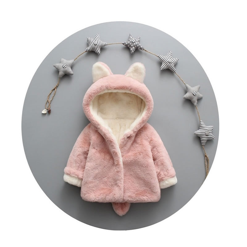 Children's Cotton Soft Thicken Solid Fleece Coat
